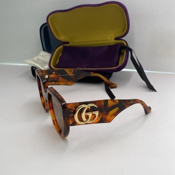 - New Authentic Gucci GG0956S Sunglasses 007 - HAVANA - HAVANA - BROWN - Picture 7 of 9